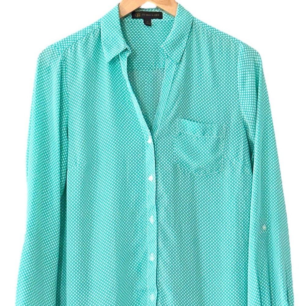 Fun lightweight button down - Banana Republic / Outback Red
